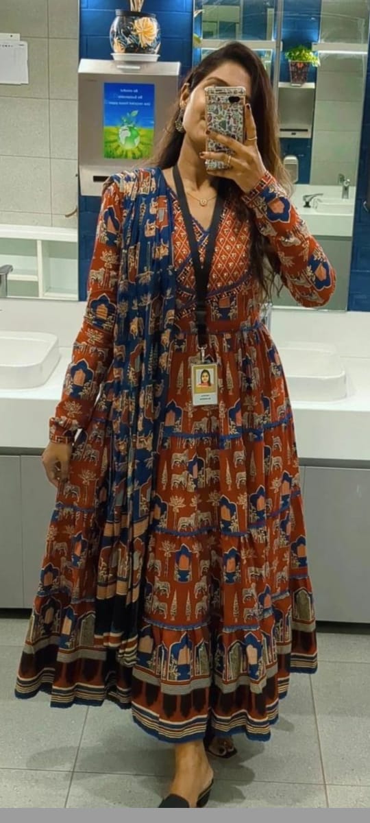 Orange Dupatta Set, Embroidered , Laadshop