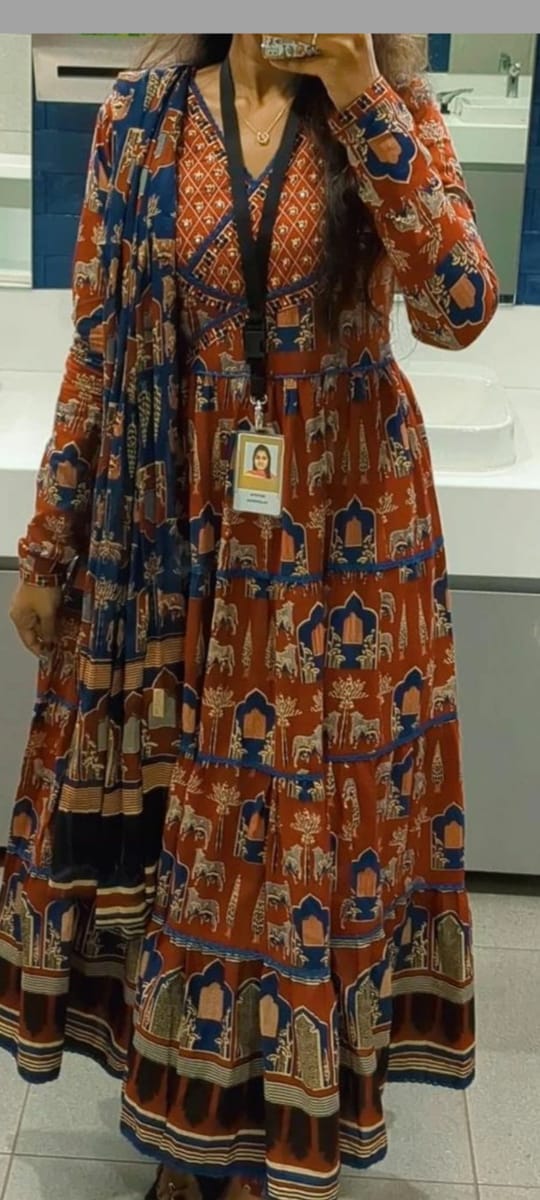 Orange Dupatta Set, Embroidered , Laadshop