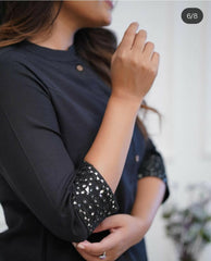 Beautiful Black Rayon Kurta Set