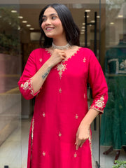 Beautiful Rani Pink Cotton Dupatta Set