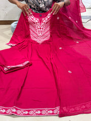 Perfect Rani Pink Cotton Dupatta Set