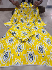 Women's Yellow Cotton Co-Ord Set