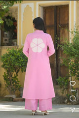 Pink Patchwork Floral Pure Cotton Mal Cord Set