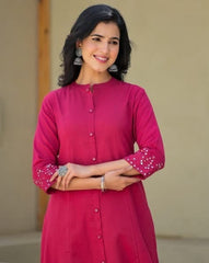 Beautiful Pink Rayon Kurta Set