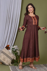 Beautiful Maroon Rayon Gown