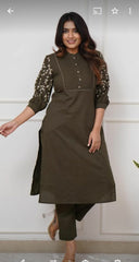 Beautiful Rayon Embroidery Kurta Set