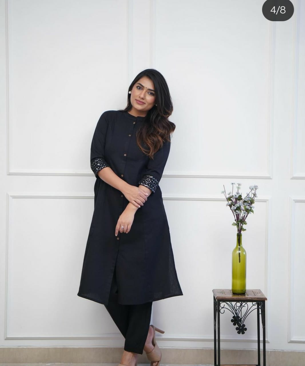 Beautiful Black Rayon Kurta Set