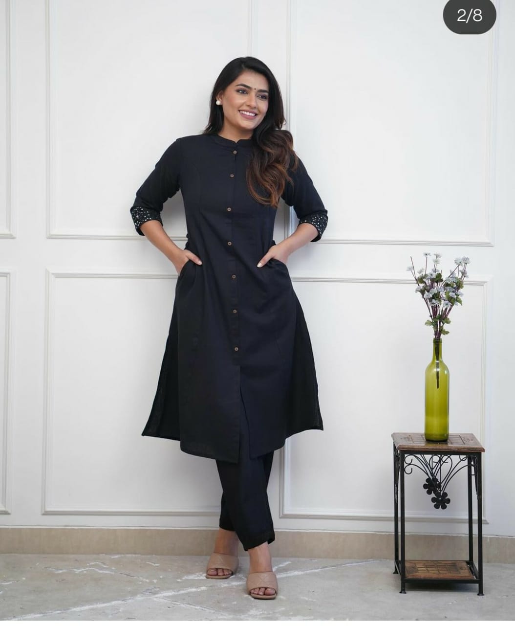 Beautiful Black Rayon Kurta Set