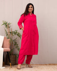 Beautiful Pink Rayon Kurta Set