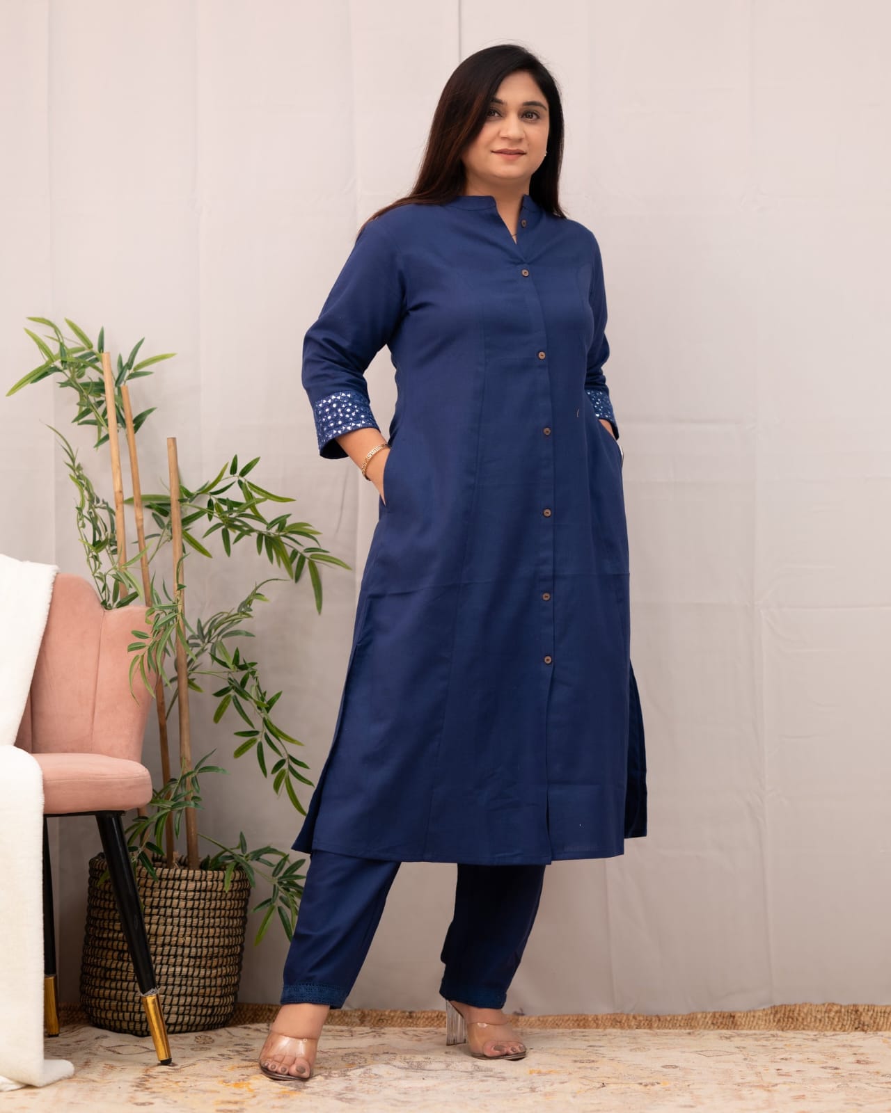Beautiful Blue Rayon Kurta Set