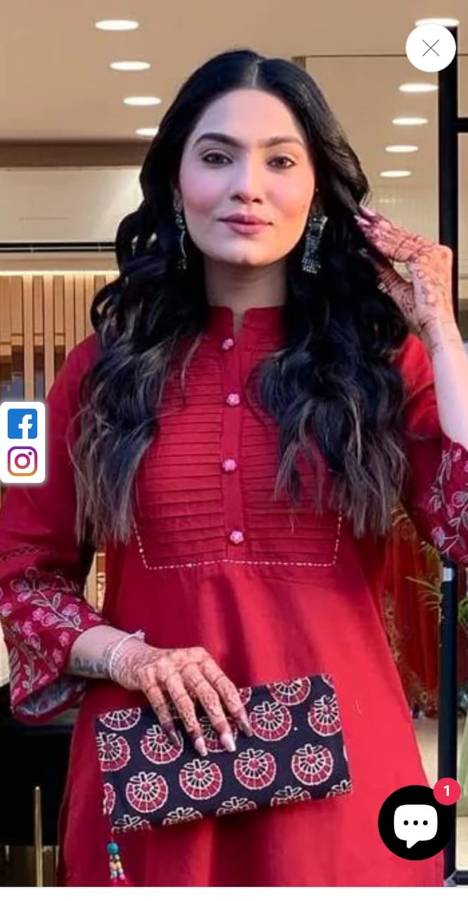 Perfect Maroon Embroidery Kurta Set