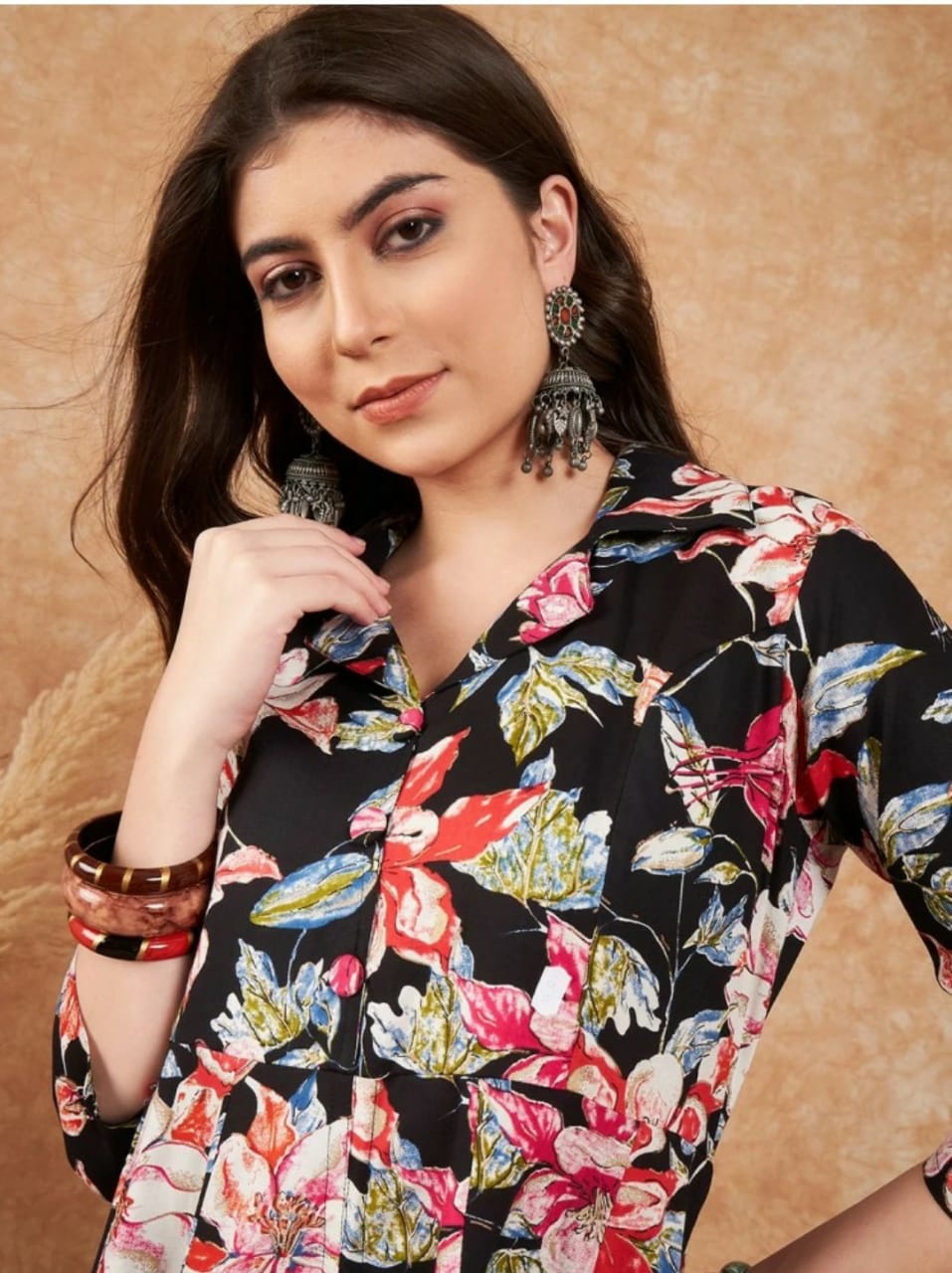 Beautiful Black Floral Co-Ord Set