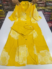 Beautiful Embroidery Yellow Co-Ord Set