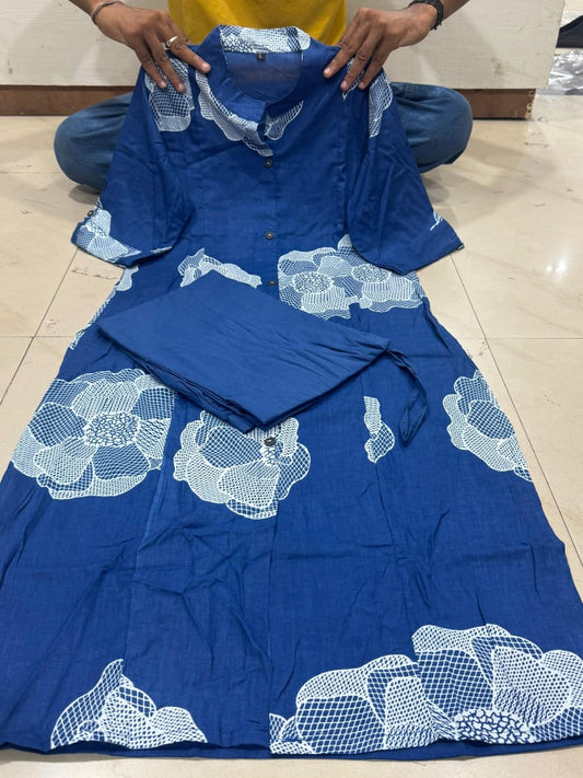 Beautiful Embroidery Blue Co-Ord Set