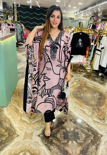 Perfect Pink Cotton Kaftan Set