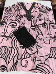 Perfect Pink Cotton Kaftan Set