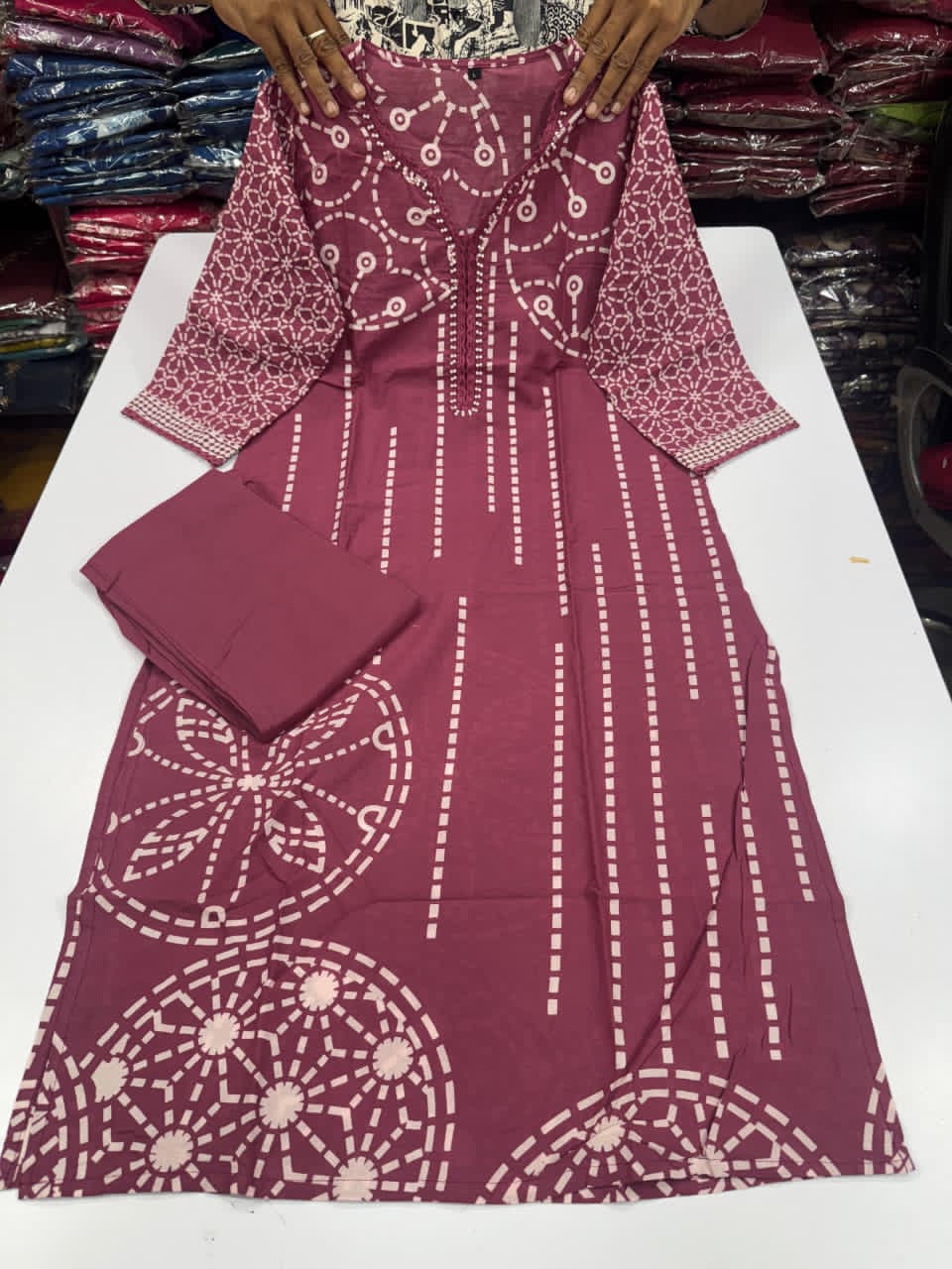 Beautiful Pink Cotton Co-Ord Set