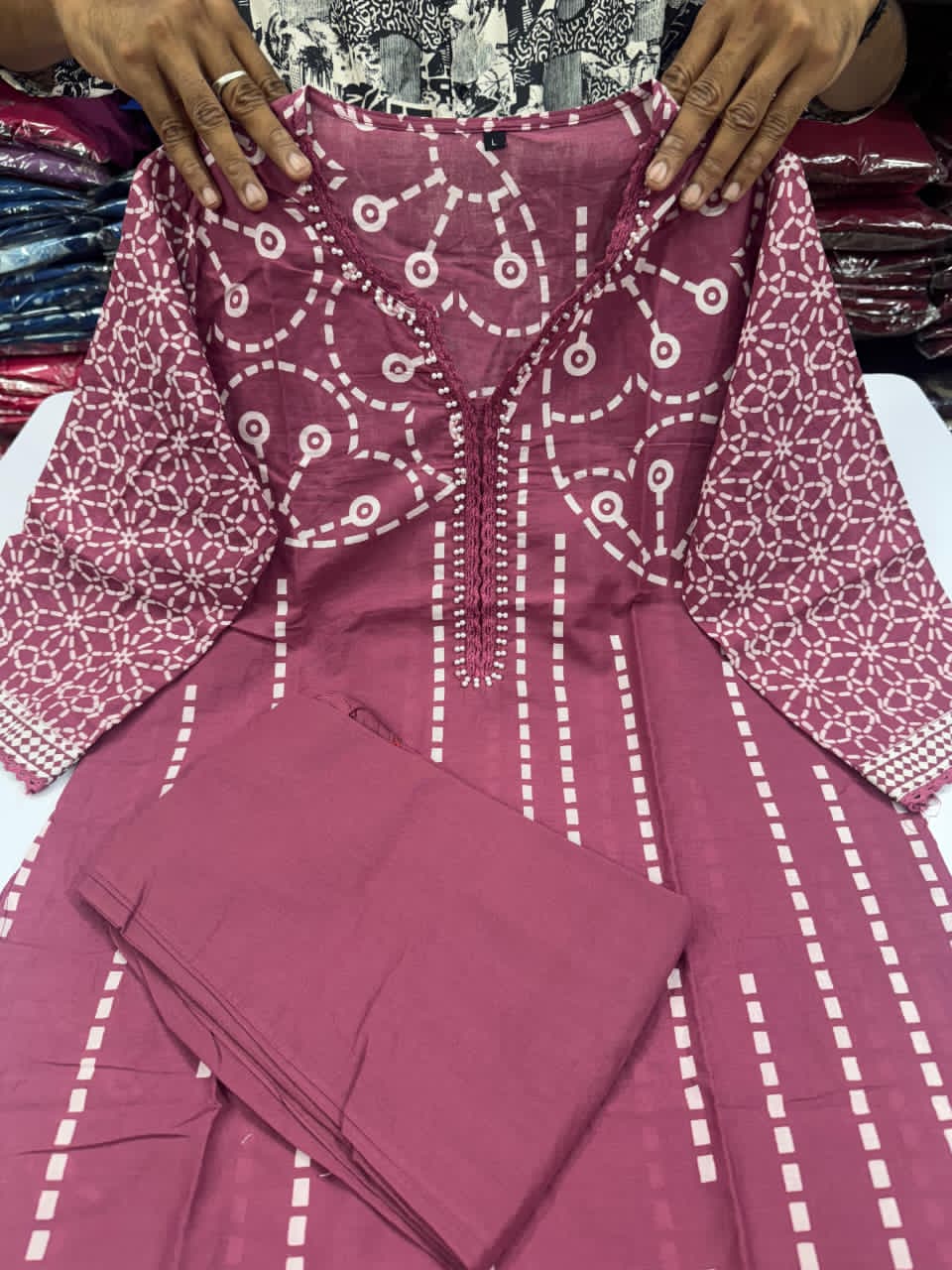 Beautiful Pink Cotton Co-Ord Set