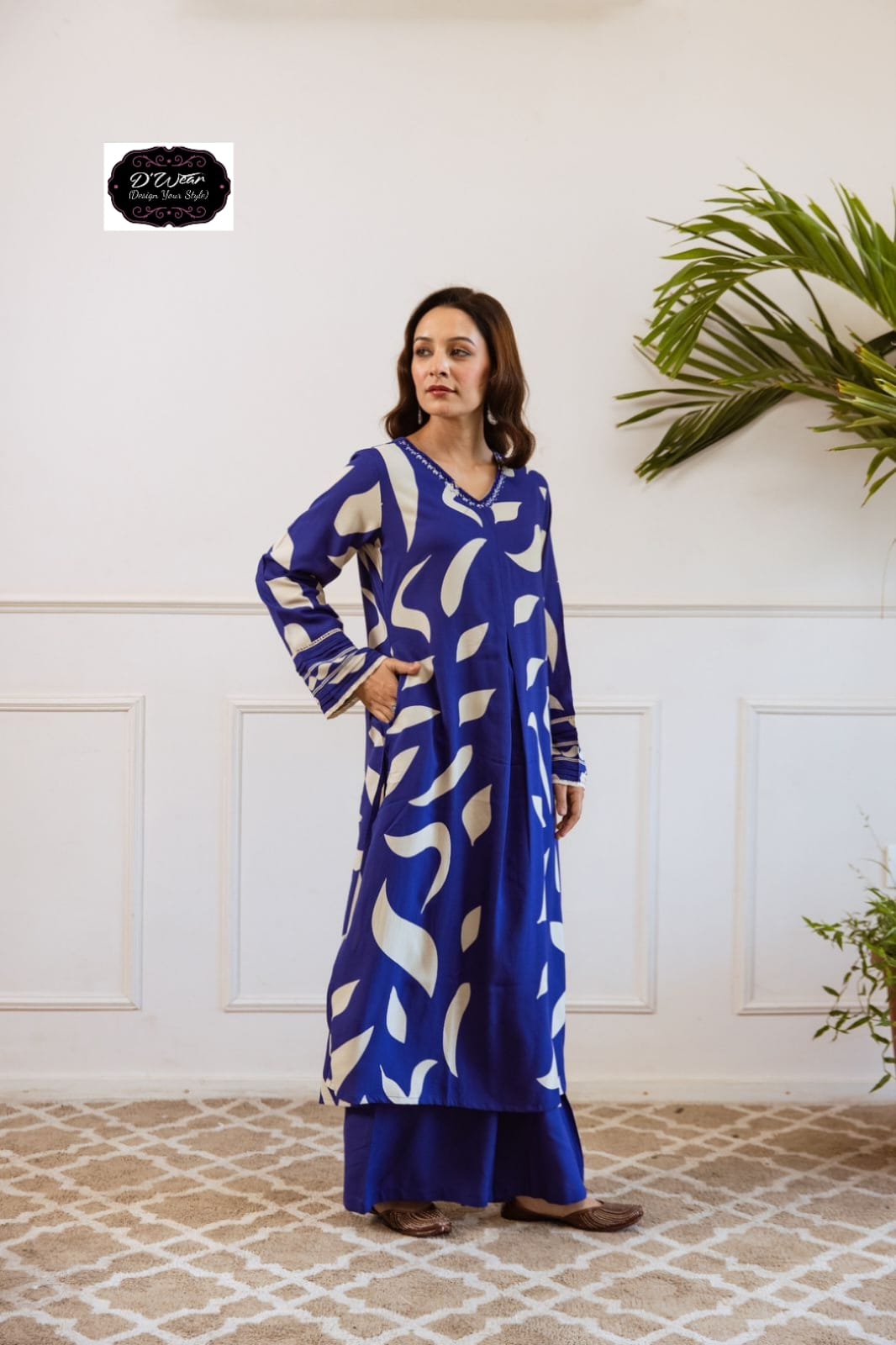 Beautiful Blue Cotton Co-Ord Set