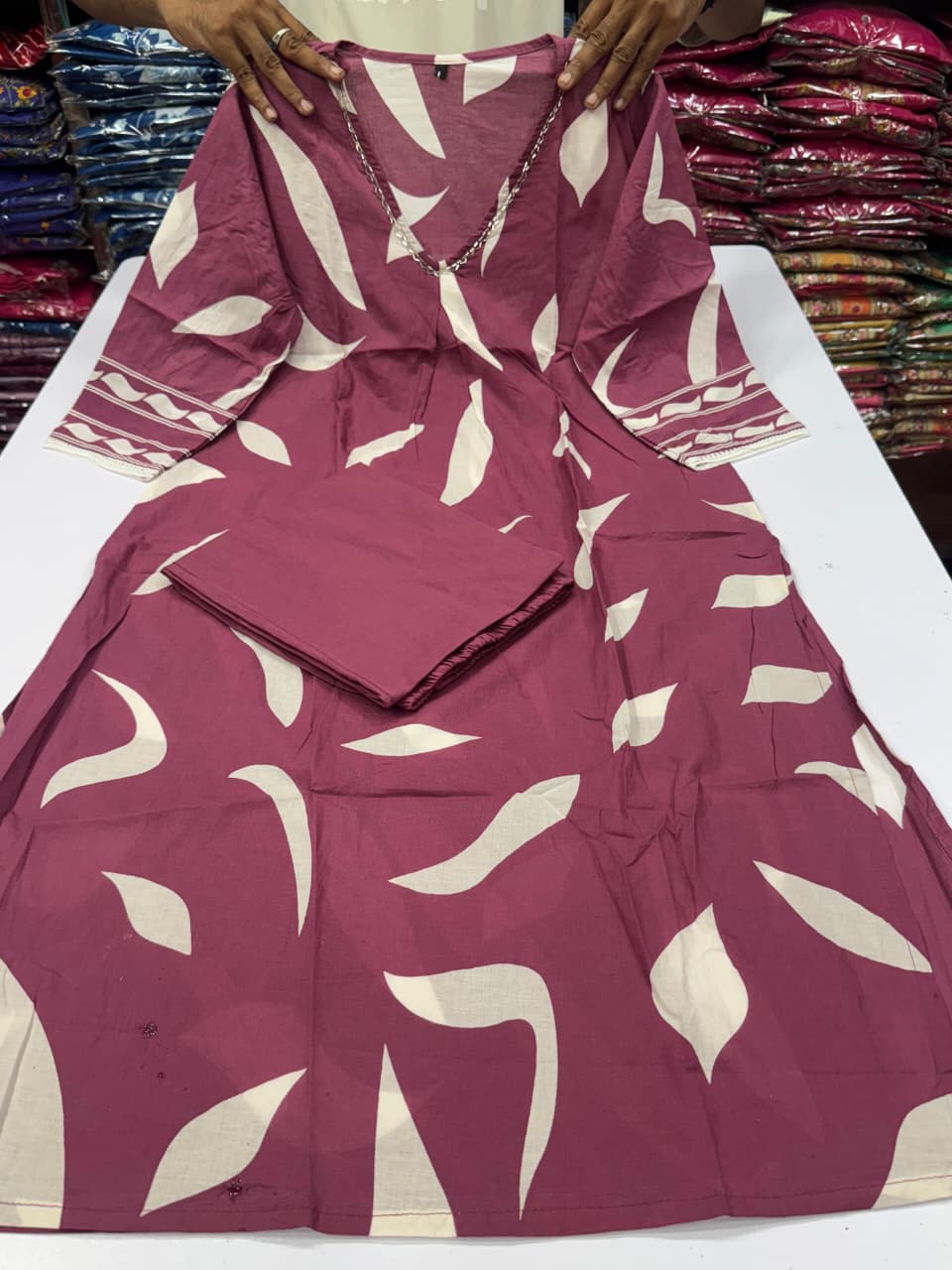 Beautiful Mauve Purple Cotton Co-Ord Set