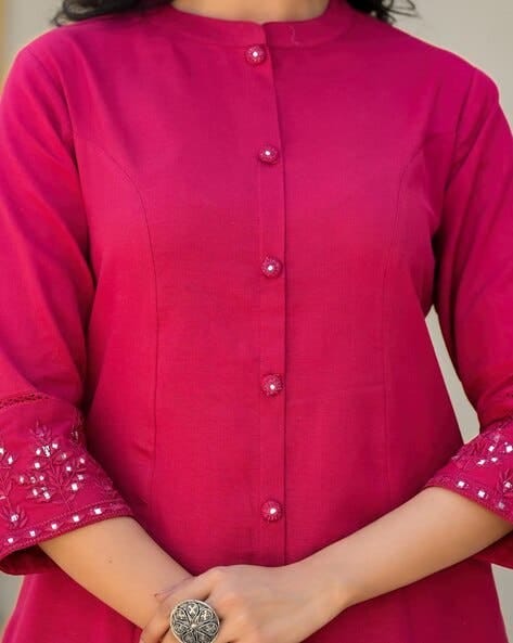 Beautiful Pink Rayon Kurta Set