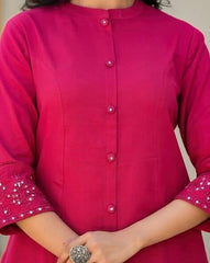 Beautiful Pink Rayon Kurta Set