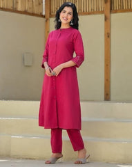 Beautiful Pink Rayon Kurta Set